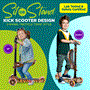 Pyle - SLKSTIG , Sports and Outdoors , Kids Toy Scooters , Infinity 3-Wheel Kids Scooter - Child & Toddler Toy Scooter with Built-in LED Wheel Lights, Fold-Out Comfort Seat (Tiger)