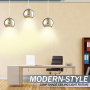 Pyle - AZSLLMP12 , Home and Office , Light Fixtures - Interior Lighting , Pendant Light / Hanging Lamp Ceiling Light Fixture, Sculpted Glass Lighting Accent