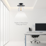 Pyle - SLLMP3102 , Home and Office , Light Fixtures - Interior Lighting , Compact Ceiling Light / Lamp Light Fixture - Glass Lighting Accent (Semi Flush-Mount)