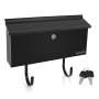 Pyle - SLMAB27 , Home and Office , Safe Boxes - Mailboxes , Indoor/Outdoor Wall Mount Locking Mailbox with Newspaper Holder, Includes Keys