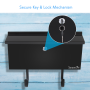Pyle - SLMAB27 , Home and Office , Safe Boxes - Mailboxes , Indoor/Outdoor Wall Mount Locking Mailbox with Newspaper Holder, Includes Keys