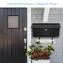 Pyle - SLMAB27 , Home and Office , Safe Boxes - Mailboxes , Indoor/Outdoor Wall Mount Locking Mailbox with Newspaper Holder, Includes Keys