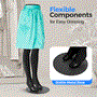 Pyle - SLMAQFTBK97 , Home and Office , clothing & accessories , Female Lower Body Dress Form Mannequin - Dummy PP Plastic Base Mannequin w/ Metal Base (Black)