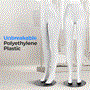 Pyle - SLMAQFTWH32 , Home and Office , clothing & accessories , Female Lower Body Dress Form Mannequin - Dummy PP Plastic Base Mannequin w/ Metal Base (White)