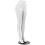 Pyle - SLMAQFTWH32 , Home and Office , clothing & accessories , Female Lower Body Dress Form Mannequin - Dummy PP Plastic Base Mannequin w/ Metal Base (White)