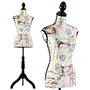 Pyle - SLMAQTP88 , Home and Office , clothing & accessories , Female Dress Form Mannequin Torso Display Mannequin Body with Adjustable Tripod Stand for Clothing Dress Jewelry Display (Skin)