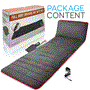 Pyle - SLMPDMSG45 , Home and Office , Therapeutic , Full Body Massage Mat with Heat - 10 Motors Vibrating Massage Mattress Pad with 2 Heating Pads for Back Pain Relief, & Muscles Relaxation