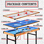 Pyle - SLMTGTBL22 , Sports and Outdoors , 4 in 1 Multi-Function Game Table - Includes Steady Pool Table, Hockey Table, Shuffleboard Table, and Pingpong Table
