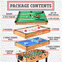 Pyle - SLMTGTBL41 , Sports and Outdoors , 4 in 1 Multi-Function Game Table - Includes Steady Pool Table, Hockey Table, Soccer Foosball Table, and Pingpong Table