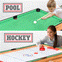 Pyle - SLMTGTBL41 , Sports and Outdoors , 4 in 1 Multi-Function Game Table - Includes Steady Pool Table, Hockey Table, Soccer Foosball Table, and Pingpong Table