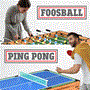Pyle - SLMTGTBL41 , Sports and Outdoors , 4 in 1 Multi-Function Game Table - Includes Steady Pool Table, Hockey Table, Soccer Foosball Table, and Pingpong Table