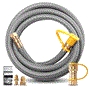 Pyle - SLNATGSR26 , Parts , Natural Gas Hose with Quick Connect Fittings, Natural Gas Conversion Kit, Works with Model Numbers: SLFPS3, SLFPTL, SLFPX45, SLFPSX55, SLFPTIL49, and SLFPX69