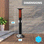 Pyle - SLOHT44.5 , Misc , Electric Patio Heater - with Remote Control, Control Disco Party Column Outdoor Heater