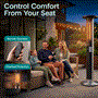 Pyle - SLOHT44.5 , Misc , Electric Patio Heater - with Remote Control, Control Disco Party Column Outdoor Heater