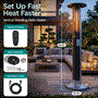 Pyle - SLOHT44.5 , Misc , Electric Patio Heater - with Remote Control, Control Disco Party Column Outdoor Heater