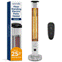 Pyle - SLOHT50 , Sports and Outdoors , Outdoor Heaters , 1500W Floor Standing Electric Patio Heater - Remote Control Stand Patio Heater with Three Power Settings