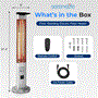 Pyle - SLOHT52 , Sports and Outdoors , Outdoor Heaters , 900W Floor Standing Electric Patio Heater - Remote Control Stand Patio Heater with Three Power Settings