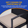 Pyle - SLOTFX88 , Sports and Outdoors , 3 Pcs. Patio Outdoor Rattan Furniture Set - Includes 2 Single Chairs with Soft Cushion and 1 Glass-top Coffee Table
