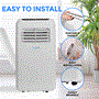 Pyle - SLPAC12.5UK , Home and Office , Cooling Fans , Portable Room Air Conditioner - 12000 BTU Compact Home A/C Cooling Unit with Built-in Dehumidifier & Fan Modes, Includes Window Mount Kit (White)