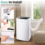 Pyle - SLPAC14EU , Home and Office , Cooling Fans , Portable Room Air Conditioner - 13000 BTU Compact Home A/C Cooling Unit with Built-in Dehumidifier & Fan Modes, Includes Window Mount Kit (White)