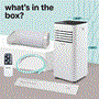 Pyle - SLPAC180W.5 , Home and Office , Cooling Fans , Portable Air Conditioner - 8000 BTU Cooling Capacity (ASHRAE) Compact Home A/C Cooling Unit with Built-in Dehumidifier & Fan Modes, Includes Window Mount Kit (White)