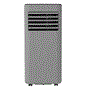 Pyle - SLPAC184S , Home and Office , Cooling Fans , Portable Air Conditioner - 8000 BTU Cooling Capacity (ASHRAE) Compact Home A/C Cooling Unit with Built-in Dehumidifier & Fan Modes, Includes Window Mount Kit (Gray)