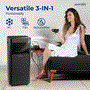 Pyle - SLPAC19B.5 , Home and Office , Cooling Fans , Portable Air Conditioner - 10000 BTU Cooling Capacity (ASHRAE) Compact Home A/C Cooling Unit with Built-in Dehumidifier & Fan Modes, Includes Window Mount Kit (Black)
