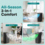 Pyle - SLPAC19B.6 , Home and Office , Cooling Fans , Portable Air Conditioner - 10000 BTU Cooling Capacity (ASHRAE) Compact Home A/C Cooling Unit with Built-in Dehumidifier & Fan Modes, Includes Window Mount Kit (Black)