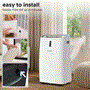 Pyle - SLPAC240W.5 , Home and Office , Cooling Fans , Portable Air Conditioner - 12000 BTU Cooling Capacity (ASHRAE) Compact Home A/C Cooling Unit with Built-in Dehumidifier & Fan Modes, Includes Window Mount Kit (White)