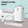 Pyle - SLPAC240W.5 , Home and Office , Cooling Fans , Portable Air Conditioner - 12000 BTU Cooling Capacity (ASHRAE) Compact Home A/C Cooling Unit with Built-in Dehumidifier & Fan Modes, Includes Window Mount Kit (White)