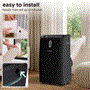 Pyle - SLPAC242B.5 , Home and Office , Cooling Fans , Portable Air Conditioner - 12000 BTU Cooling Capacity (ASHRAE) Compact Home A/C Cooling Unit with Built-in Dehumidifier & Fan Modes, Includes Window Mount Kit (Black)