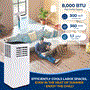 Pyle - SLPAC805W.6 , Home and Office , Cooling Fans , Sound and Recording , Cooling Fans , Portable Air Conditioner - Compact Home A/C Cooling Unit with Built-in Dehumidifier & Fan Modes, Includes Window Mount Kit (8,000 BTU)