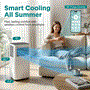 Pyle - SLPAC805W.9 , Home and Office , Cooling Fans , Sound and Recording , Cooling Fans , Portable Air Conditioner - Compact Home A/C Cooling Unit with Built-in Dehumidifier & Fan Modes, Includes Window Mount Kit (8,000 BTU)