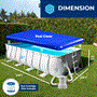 Pyle - SLPLRCT16 , Sports and Outdoors , Rectangular Metal Frame Pool Set - Above Ground Swimming Pool, Fast Setup and Durable, Garden Backyard Lawn and Courtyard