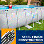 Pyle - SLPLRCT18 , Sports and Outdoors , Rectangular Metal Frame Pool Set - Above Ground Swimming Pool, Fast Setup and Durable, Garden Backyard Lawn and Courtyard