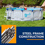 Pyle - SLPORND15 , Sports and Outdoors , Round Metal Frame Pool Set - Above Ground Swimming Pool, Fast Setup and Durable, Garden Backyard Lawn and Courtyard