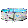 Pyle - SLPORND15 , Sports and Outdoors , Round Metal Frame Pool Set - Above Ground Swimming Pool, Fast Setup and Durable, Garden Backyard Lawn and Courtyard