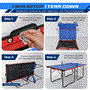 Pyle - SLPPNGPO11.5 , Sports and Outdoors , 2 pcs Foldable Table Tennis Table with Single Player Playback Mode For Game Play and Solo Play (Blue)