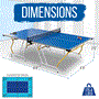 Pyle - SLPPNGPO44 , Sports and Outdoors , 4 pcs. Foldable Table Tennis Table with Single Player Playback Mode for Game Play and Solo Play (Blue)