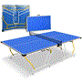 Pyle - SLPPNGPO44 , Sports and Outdoors , 4 pcs. Foldable Table Tennis Table with Single Player Playback Mode for Game Play and Solo Play (Blue)