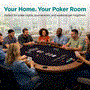Pyle - SLPT720 , Sports and Outdoors , Foldable and Portable Poker/Casino Game Table with Cushioned Rail, 10 Players
