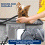 Pyle - SLPTUBG40 , Health and Fitness , Freestanding Bathtub , Portable Dog Bath Tub with Two Side Pockets and Built-in Drain System -  Includes Three-Point Leash Restraint (Gray + Black)