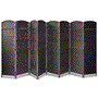 Pyle - SLRDX89 , Health and Fitness , protection Equipment , Indoor Decorative 8-Panel Screen - Freestanding Wide Room Divider, Double Side Woven Fiber Divider, Better Privacy Screen