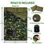 Pyle - SLSBCA.5 , Home and Office , Therapeutic , Double Sleeping Bag with Two Pillows- Lightweight & Waterproof Sleeping Bag for Adults or Teens, For Camping, Backpacking or Hiking, Includes Carrying Bag (Camouflage)