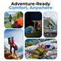Pyle - SLSBX9 , Health and Fitness , Therapeutic , Double Sleeping Bag with Two Pillows- Lightweight & Waterproof Sleeping Bag for Adults or Teens, For Camping, Backpacking or Hiking, Includes Carrying Bag
