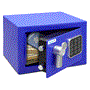 Pyle - SLSFE12BL.5 , Home and Office , Safe Boxes - Mailboxes , Compact Electronic Safe Box with Digital Touch Pad, Mechanical Override, Includes Keys (Blue)