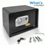 Pyle - SLSFE18FP.5 , Home and Office , Safe Boxes - Mailboxes , Electronic Fingerprint Safe Box with Mechanical Override, Includes Keys