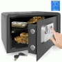 Pyle - SLSFE18FP.5 , Home and Office , Safe Boxes - Mailboxes , Electronic Fingerprint Safe Box with Mechanical Override, Includes Keys