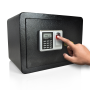 Pyle - SLSFE22FP , Home and Office , Safe Boxes - Mailboxes , Electronic Fingerprint Safe Box with Mechanical Override, Includes Keys