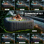Pyle - SLSPA4SQA , Sports and Outdoors , 4-Seat Square Inflatable Pool Spa - Portable Hot Tub Spa with Light and  Remote Control